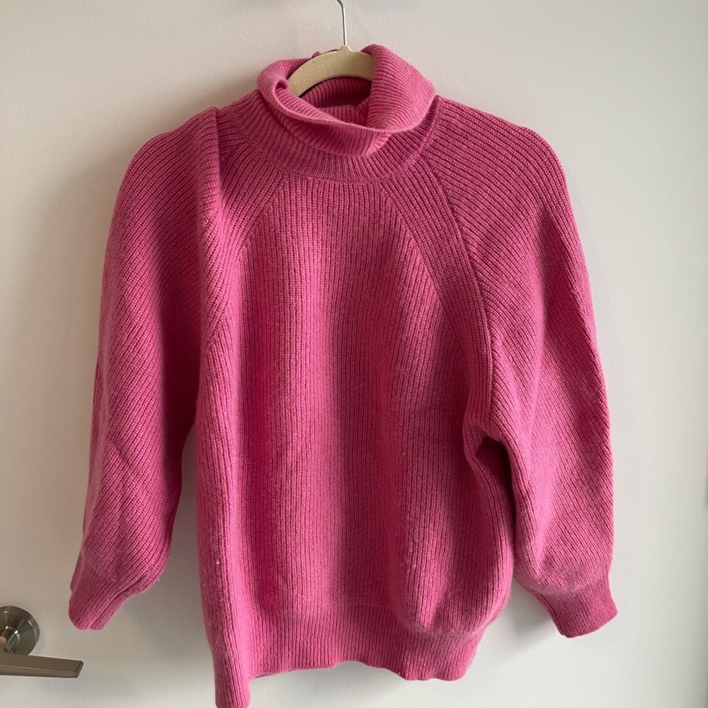 Mango Cashmere Pink Turtleneck Sweater